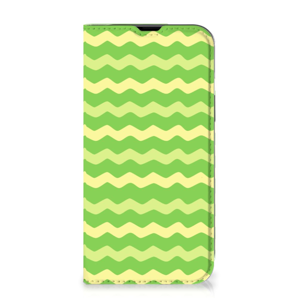 iPhone 14 Hoesje met Magneet Waves Green
