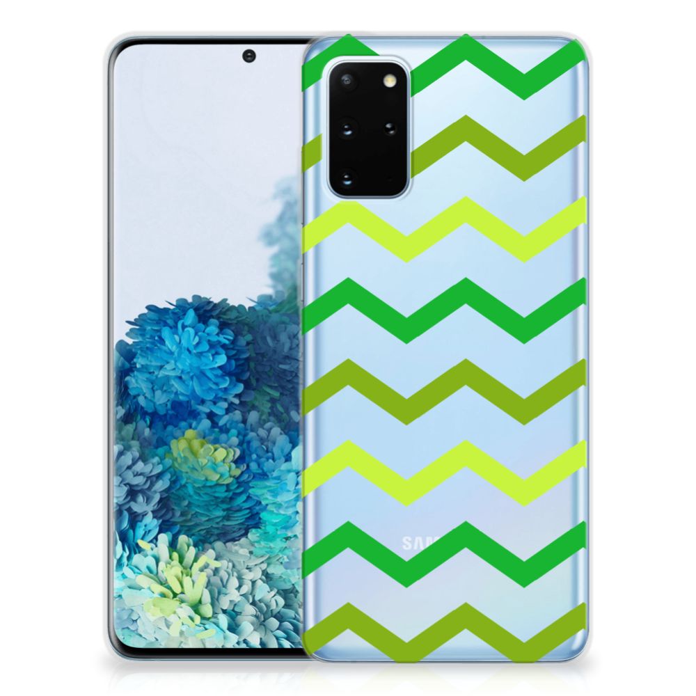 Samsung Galaxy S20 Plus TPU bumper Zigzag Groen B2C Telecom