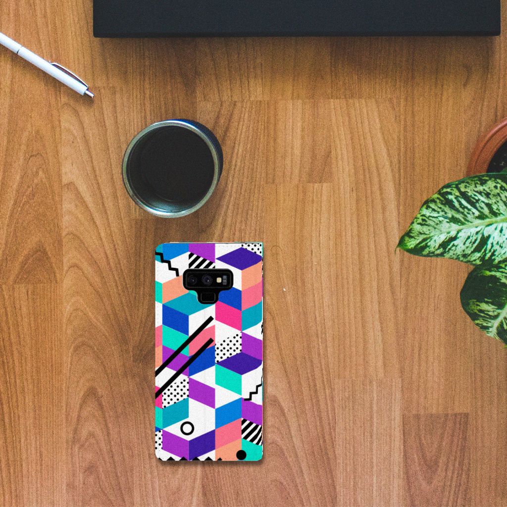 Samsung Galaxy Note 9 Stand Case Blokken Kleurrijk