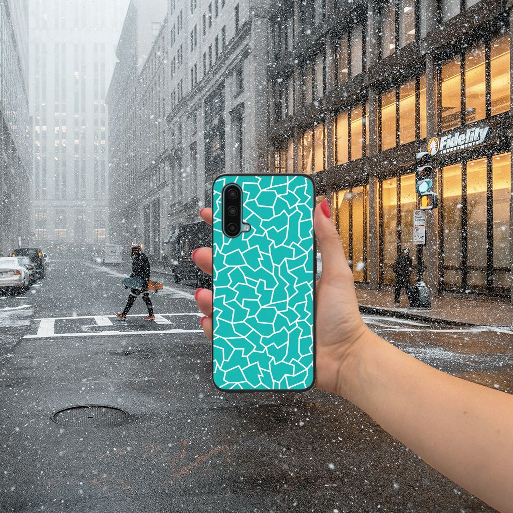 OnePlus Nord CE 5G Leuk Telefoonhoesje Cracks Blue B2C Telecom