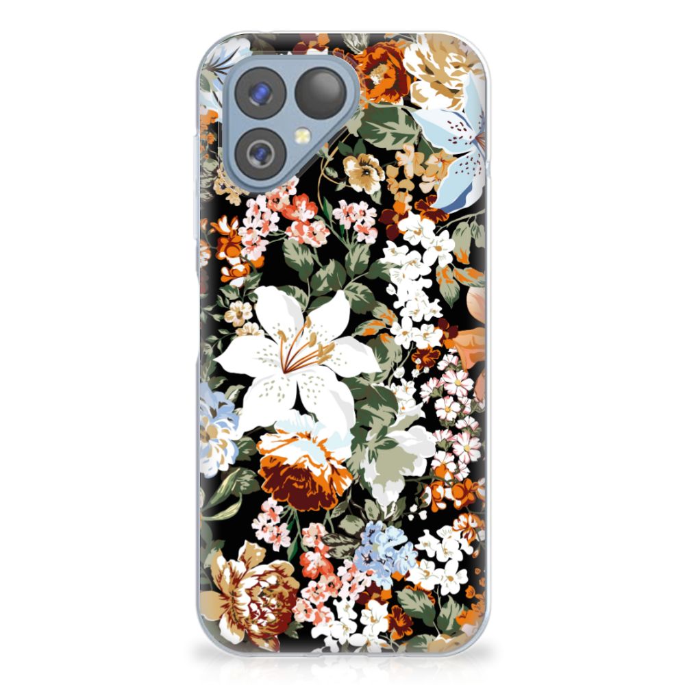 TPU Case voor Fairphone 5 Dark Flowers
