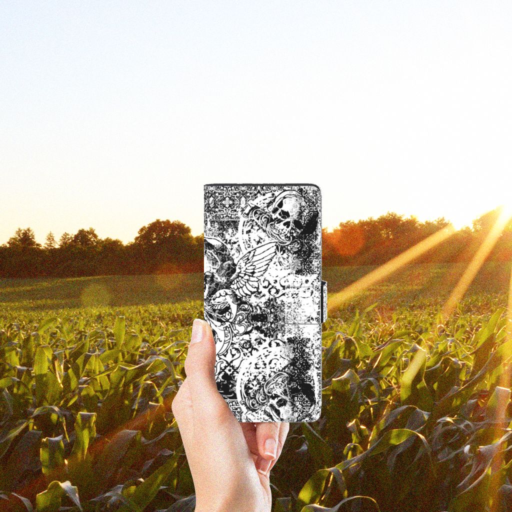 Telefoonhoesje met Naam Motorola Edge 20 Lite Skulls Angel