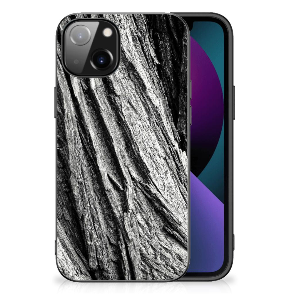 Houten Print Telefoonhoesje Apple iPhone 13 Boomschors Grijs B2C Telecom