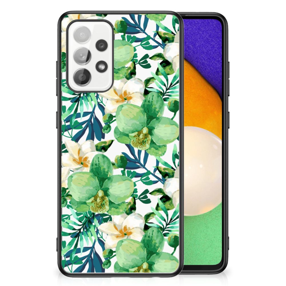 Samsung Galaxy A52 | A52s (5G/4G) Bloemen Hoesje Orchidee Groen