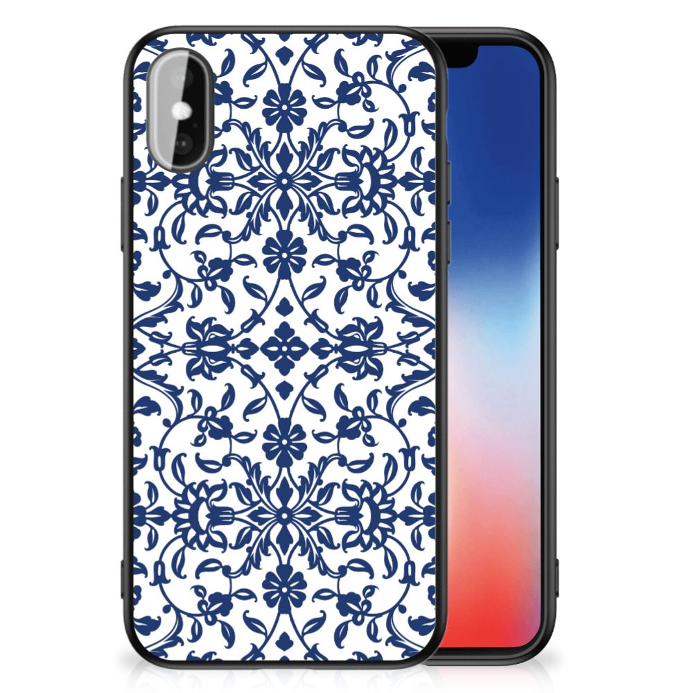 iPhone X | Xs Bloemen Hoesje Flower Blue
