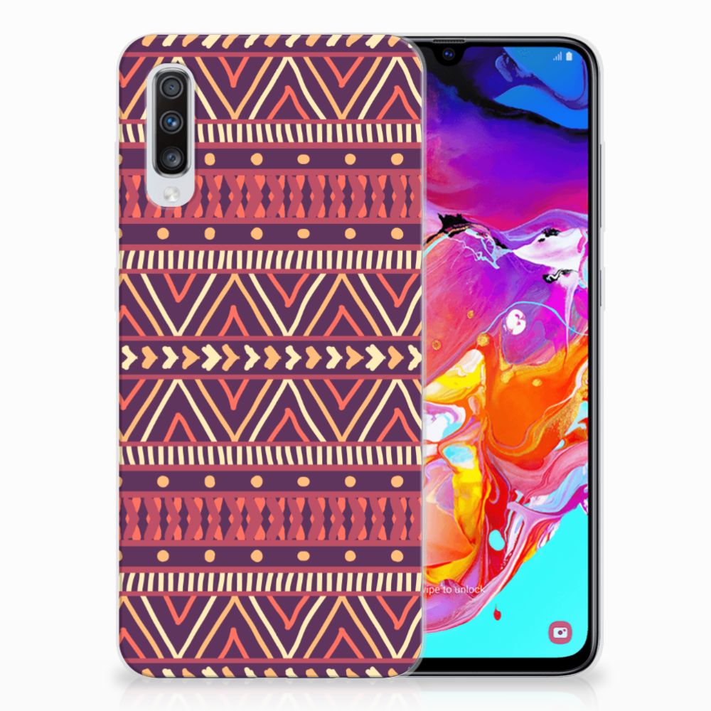 Samsung Galaxy A70 TPU bumper Aztec Paars