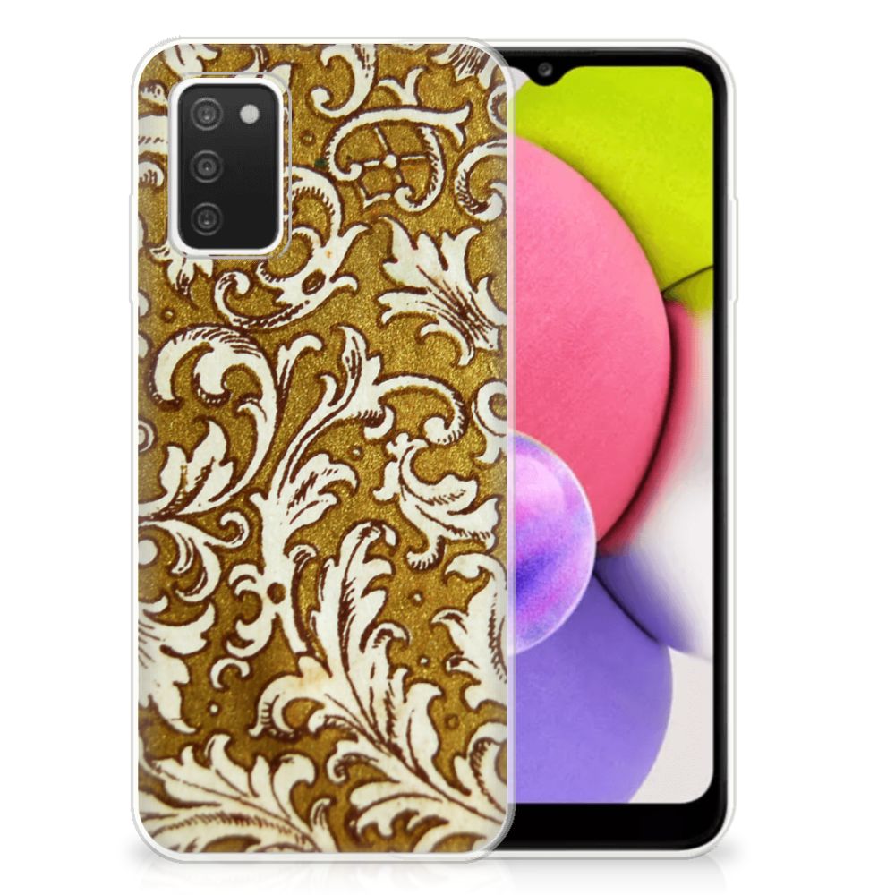 Siliconen Hoesje Samsung Galaxy A03S Barok Goud B2C Telecom