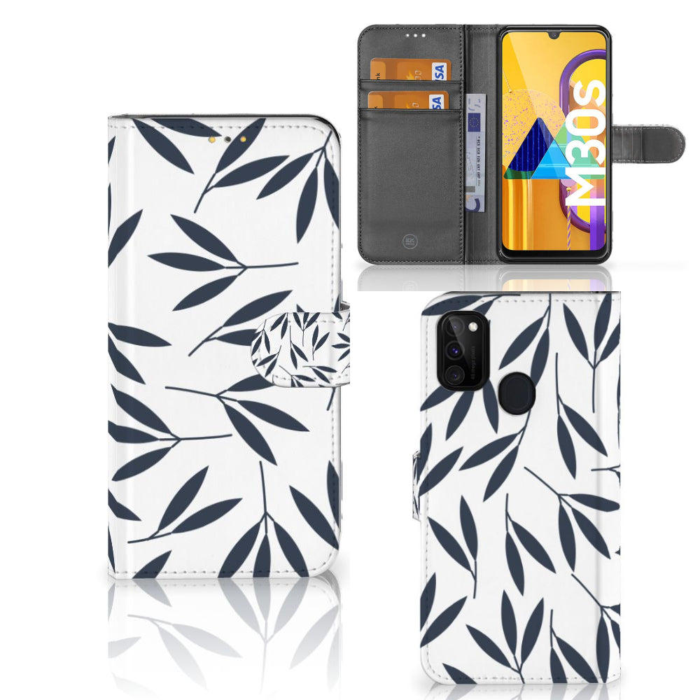 Samsung Galaxy M21 | M30s Hoesje Leaves Blue