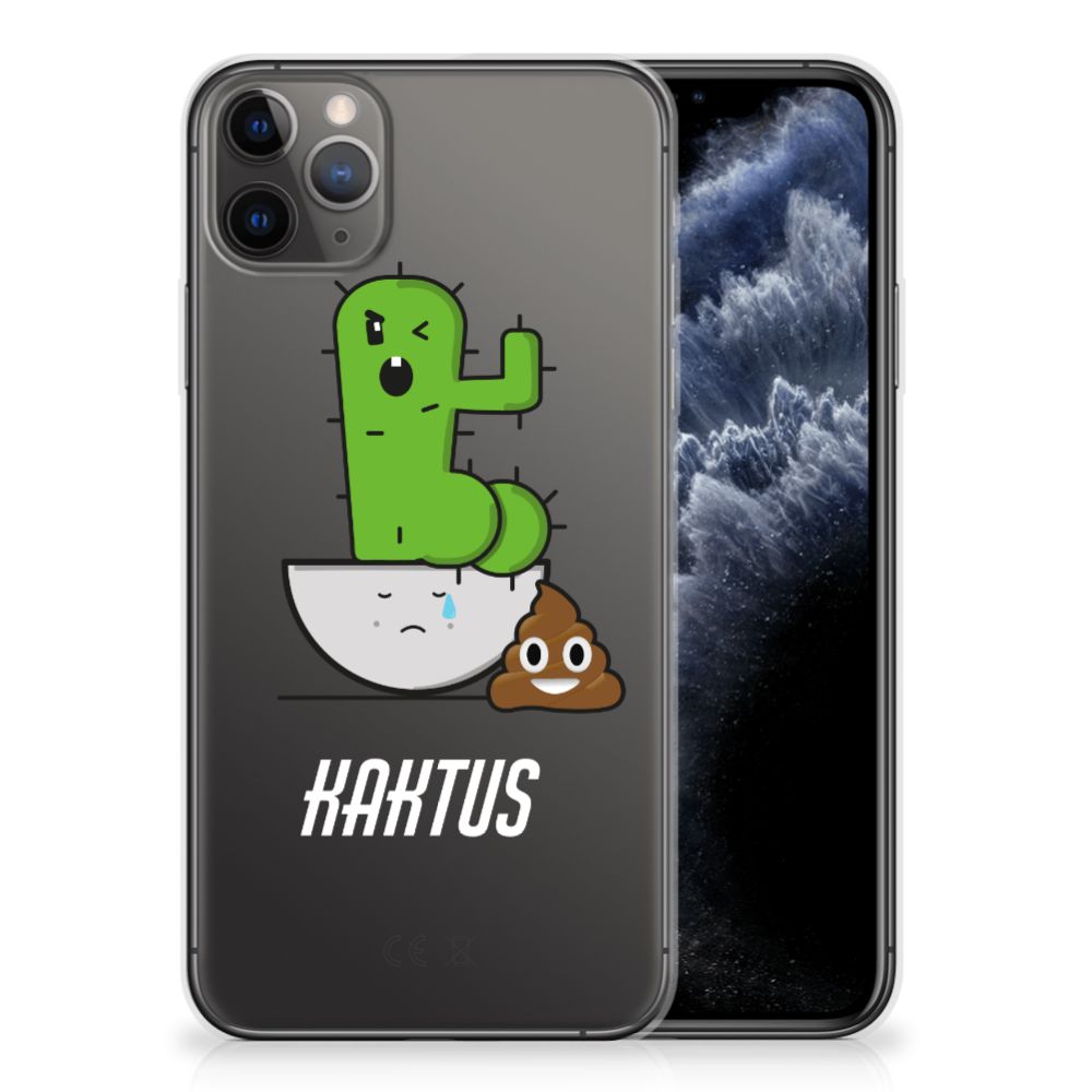 Apple iPhone 11 Pro Max Telefoonhoesje met Naam Cactus Poo
