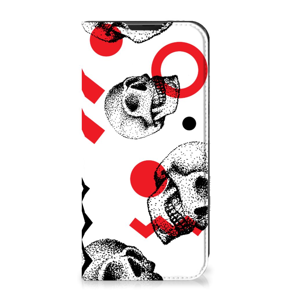 Mobiel BookCase Samsung Galaxy Xcover 6 Pro Skull Red - B2C Telecom