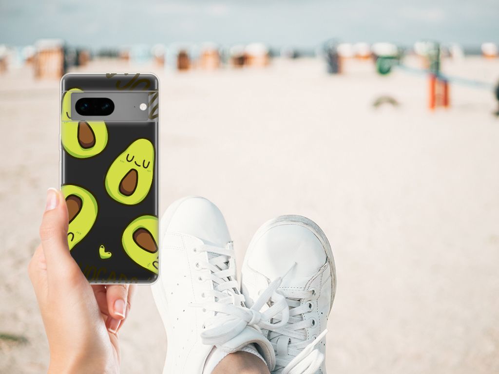 Google Pixel 7 Telefoonhoesje met Naam Avocado Singing B2C Telecom