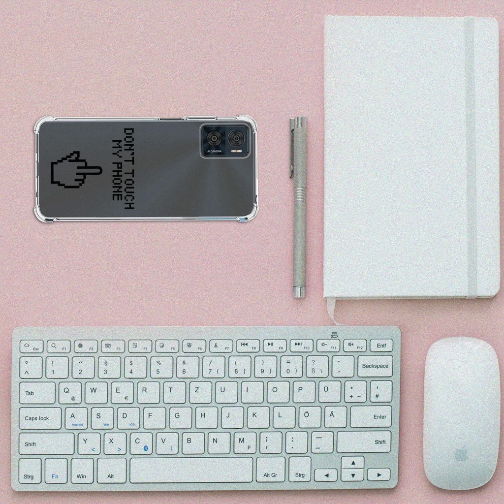 Motorola Moto E22 | E22i Anti Shock Case Finger Don't Touch My Phone B2C Telecom