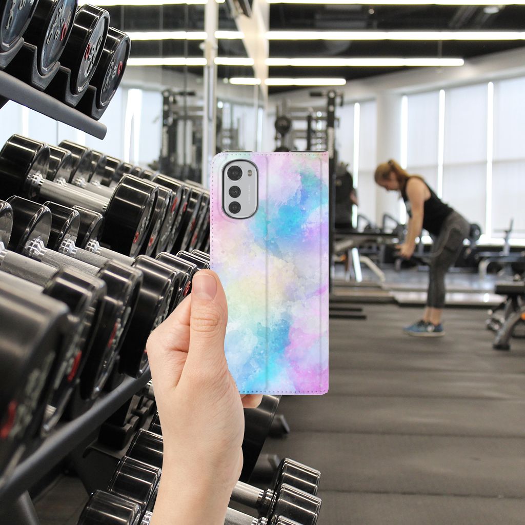 Bookcase Motorola Moto E32 | Moto E32s Watercolor Light - B2C Telecom
