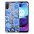 TPU Case voor Motorola Moto E20 | E40 Flowers Blue