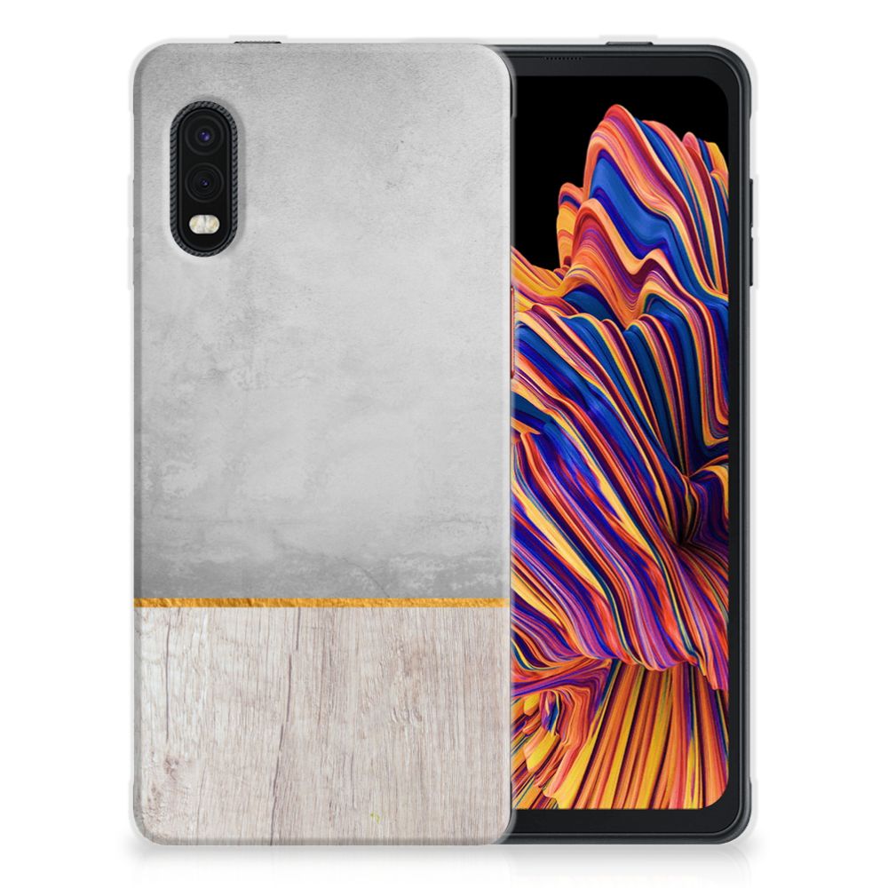 Samsung Xcover Pro Bumper Hoesje Wood Concrete B2C Telecom