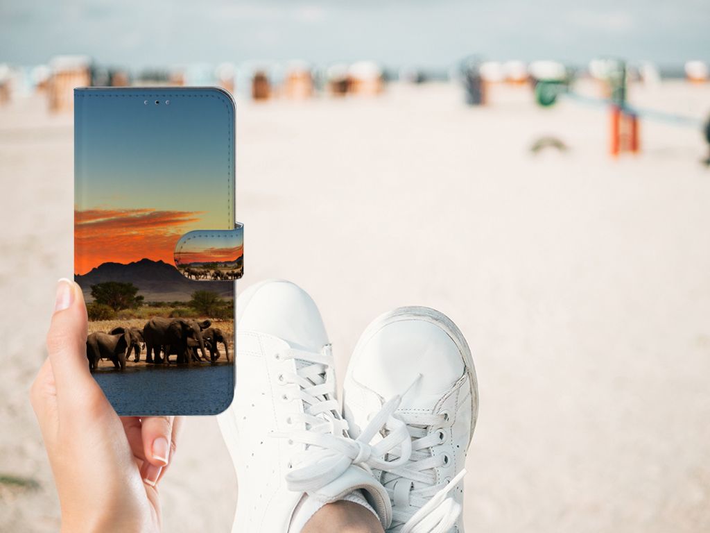 Samsung Galaxy A03s Telefoonhoesje met Pasjes Olifanten