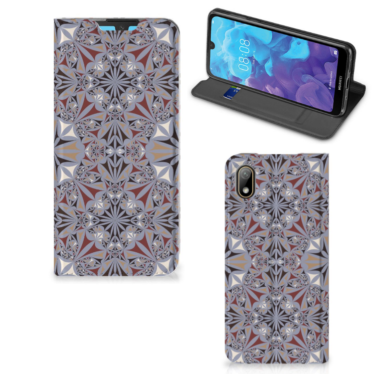 Huawei Y5 (2019) Standcase Flower Tiles - B2C Telecom