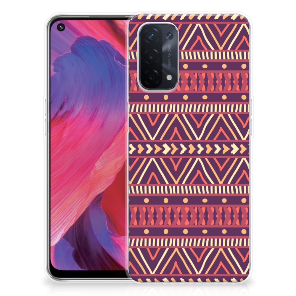 OPPO A93 5G TPU bumper Aztec Paars