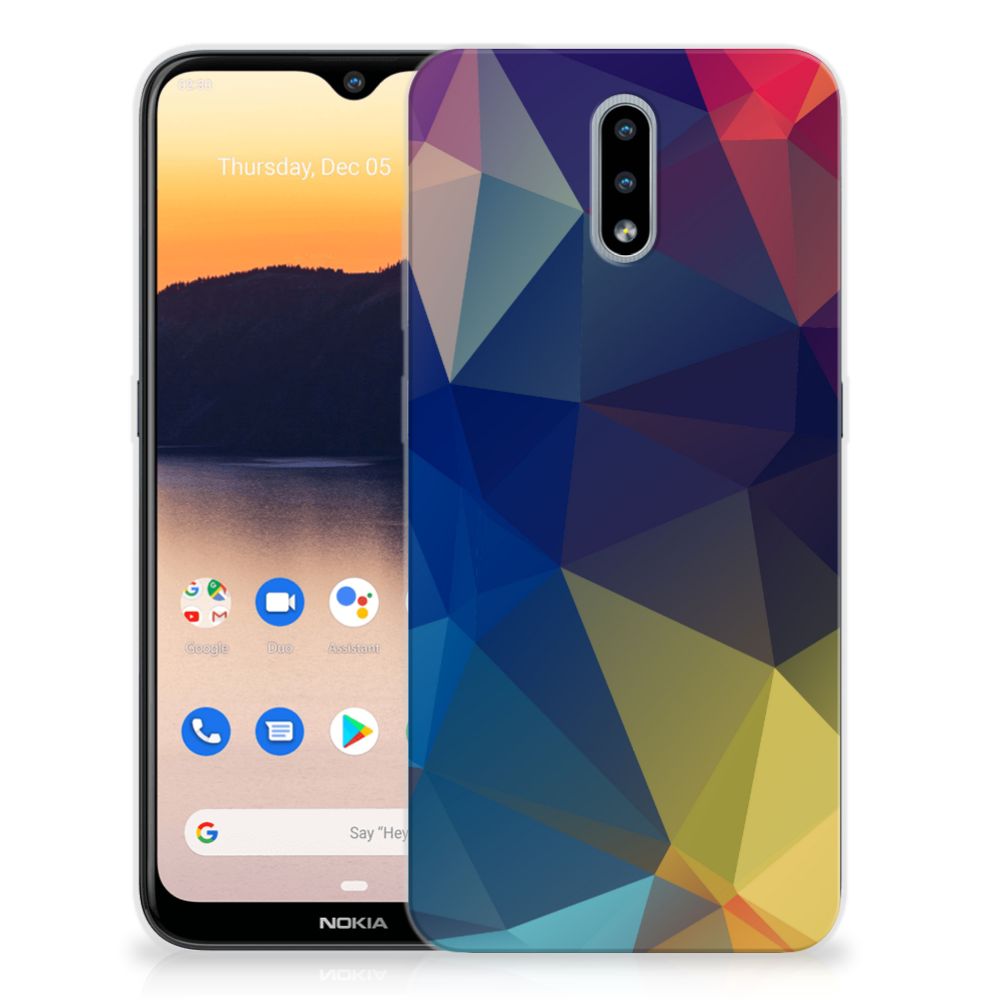 Nokia 2.3 TPU Hoesje Polygon Dark