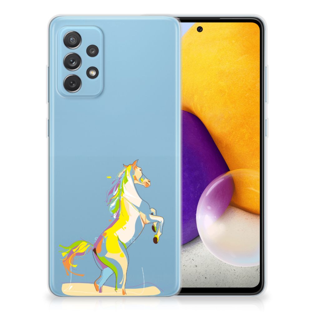 Samsung Galaxy A72 Telefoonhoesje met Naam Horse Color