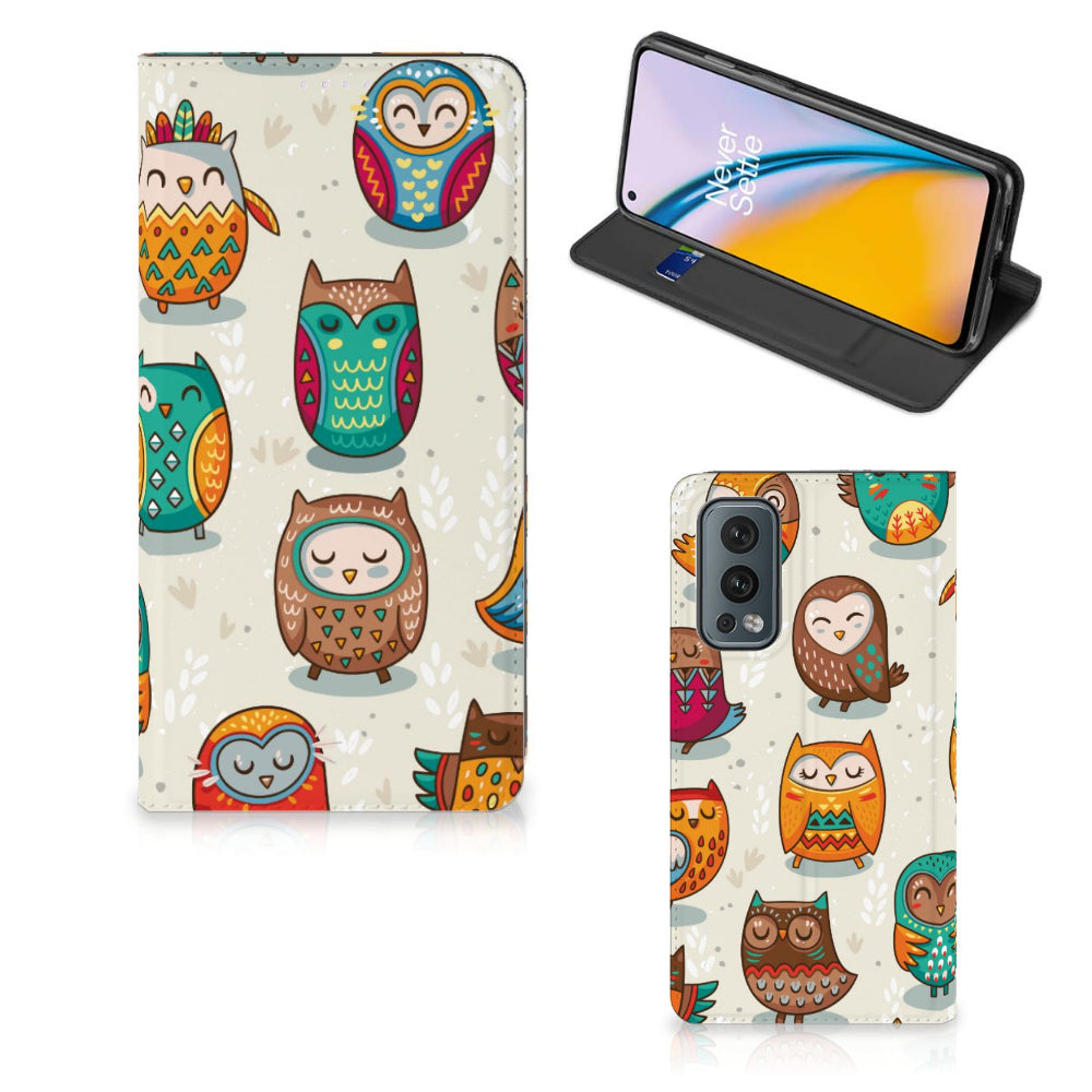 OnePlus Nord 2 5G Hoesje maken Vrolijke Uilen