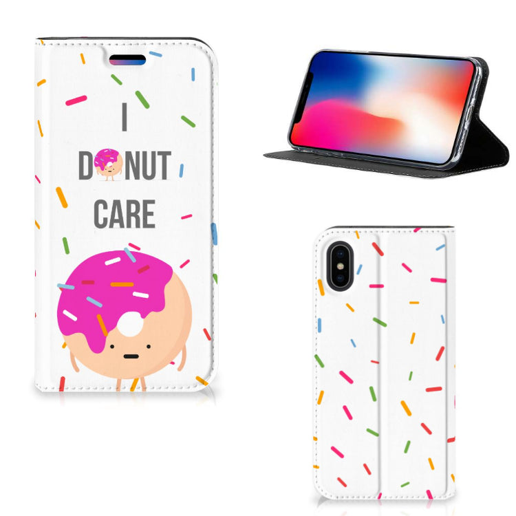 Apple iPhone X | Xs Flip Style Cover Donut Roze