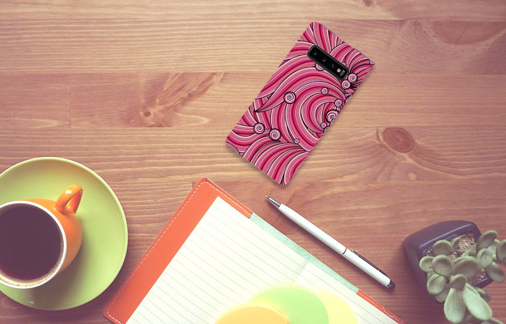 Samsung Galaxy S10 Plus Bookcase Swirl Pink