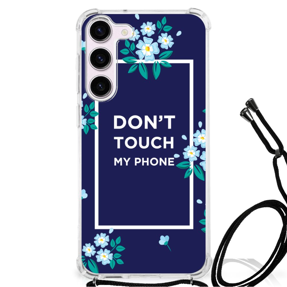 Samsung Galaxy S23 Anti Shock Case Flowers Blue DTMP B2C Telecom