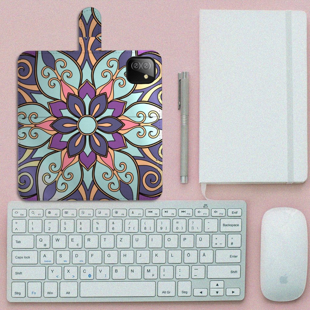Samsung Galaxy A03 Hoesje Purple Flower