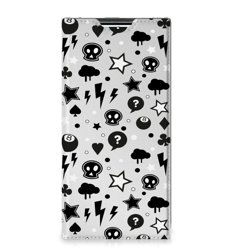 Mobiel BookCase Samsung Galaxy S22 Ultra Silver Punk - B2C Telecom