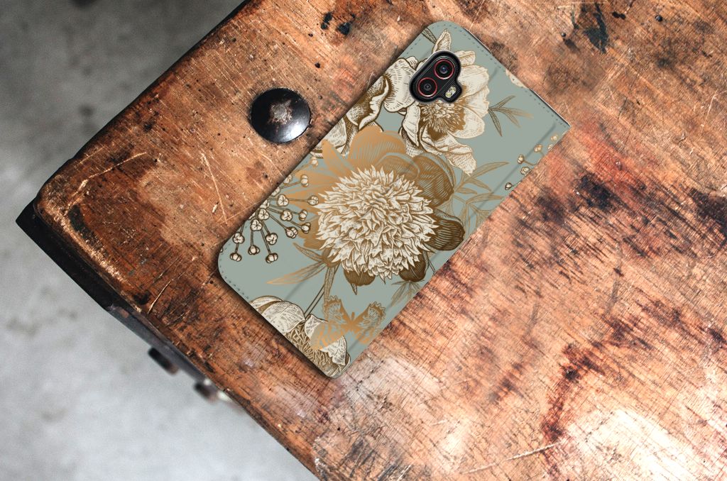 Smart Cover voor Samsung Galaxy Xcover 6 Pro Vintage Bird Flowers - B2C Telecom