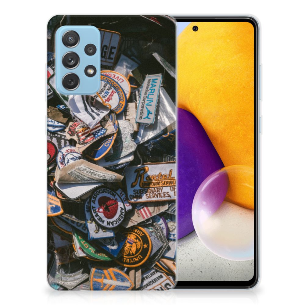 Samsung Galaxy A72 Siliconen Hoesje met foto Badges