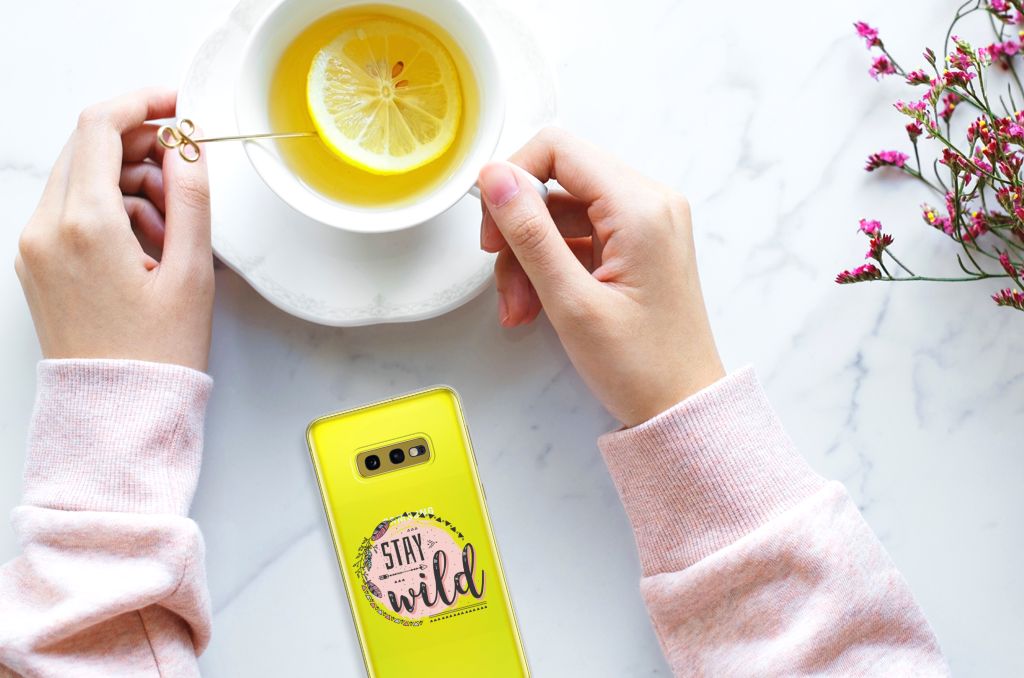 Samsung Galaxy S10e Telefoonhoesje met Naam Boho Stay Wild