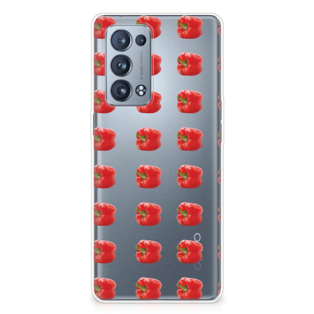 OPPO Reno 6 Pro Plus 5G Siliconen Case Paprika Red