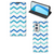 OnePlus 9 Hoesje met Magneet Zigzag Blauw - B2C Telecom