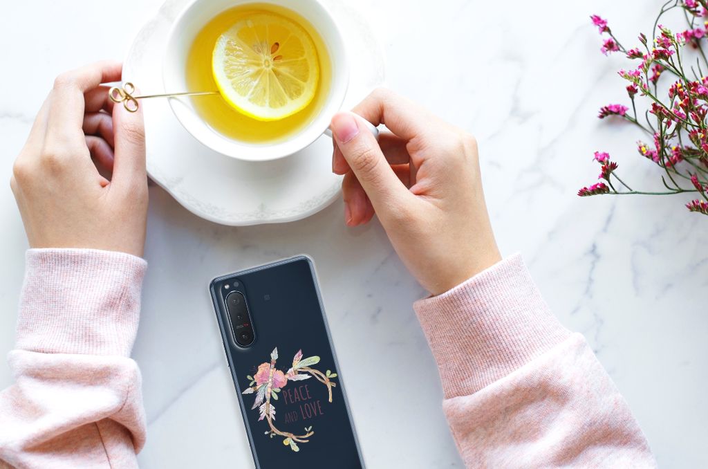 Sony Xperia 5II Telefoonhoesje met Naam Boho Text B2C Telecom