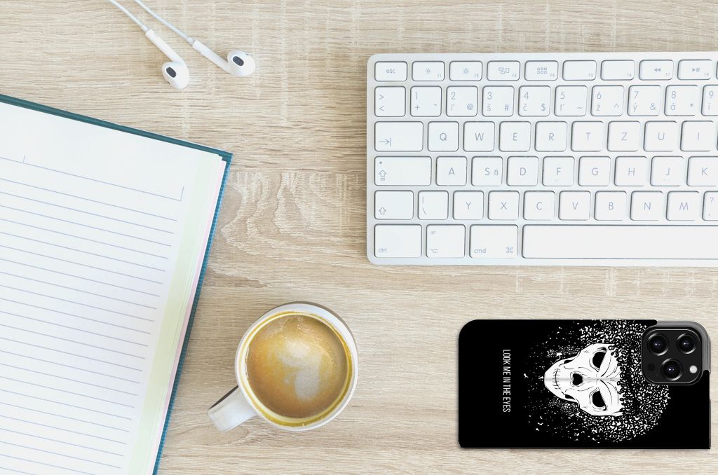 Mobiel BookCase iPhone 13 Pro Max Skull Hair - B2C Telecom