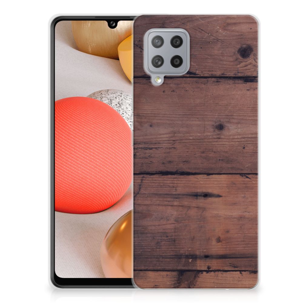 Samsung Galaxy A42 Bumper Hoesje Old Wood