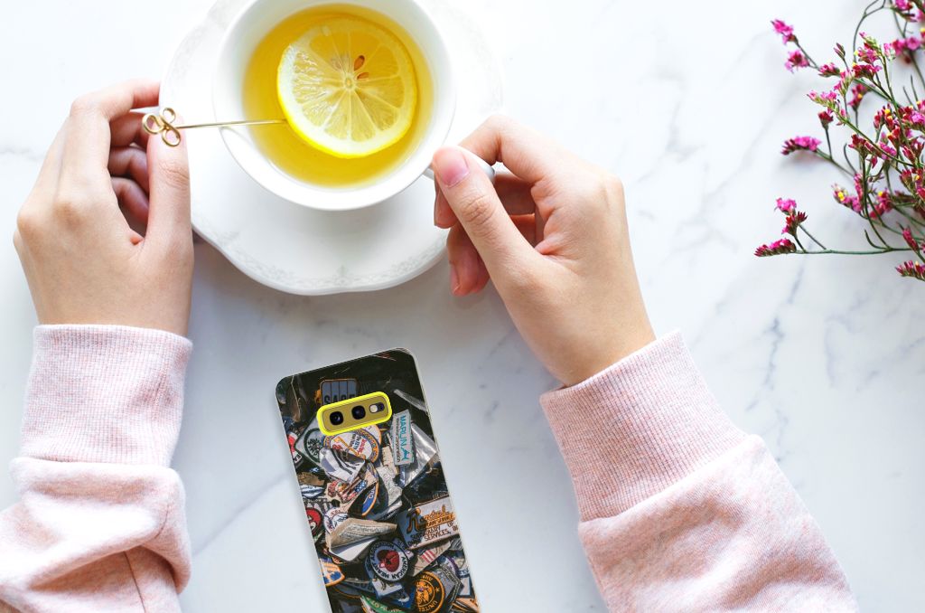 Samsung Galaxy S10e Siliconen Hoesje met foto Badges