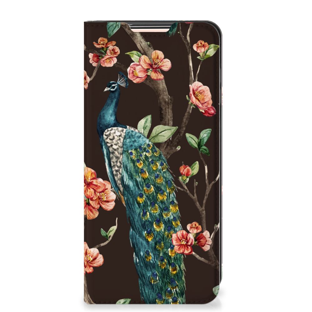 Xiaomi Redmi Note 10/10T 5G | Poco M3 Pro Hoesje maken Pauw met Bloemen - B2C Telecom