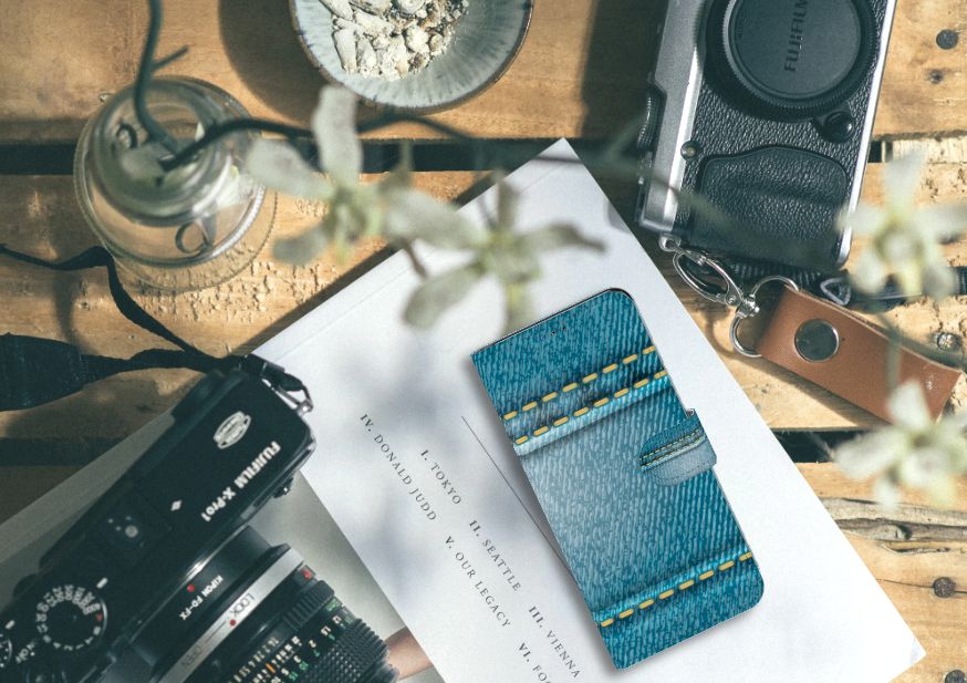 Samsung Galaxy A20s Wallet Case met Pasjes Jeans