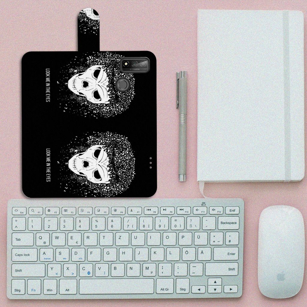 Telefoonhoesje met Naam Huawei P Smart 2020 Skull Hair