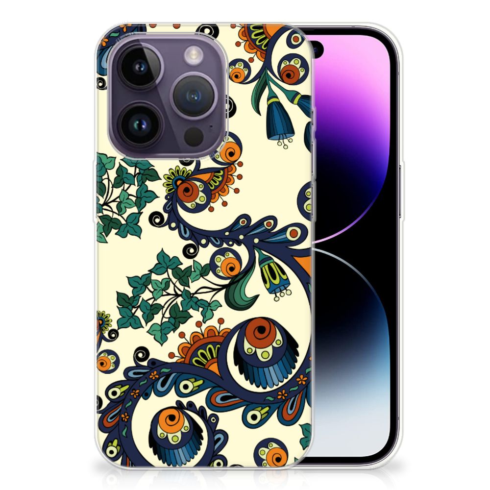 Siliconen Hoesje Apple iPhone 14 Pro Barok Flower B2C Telecom