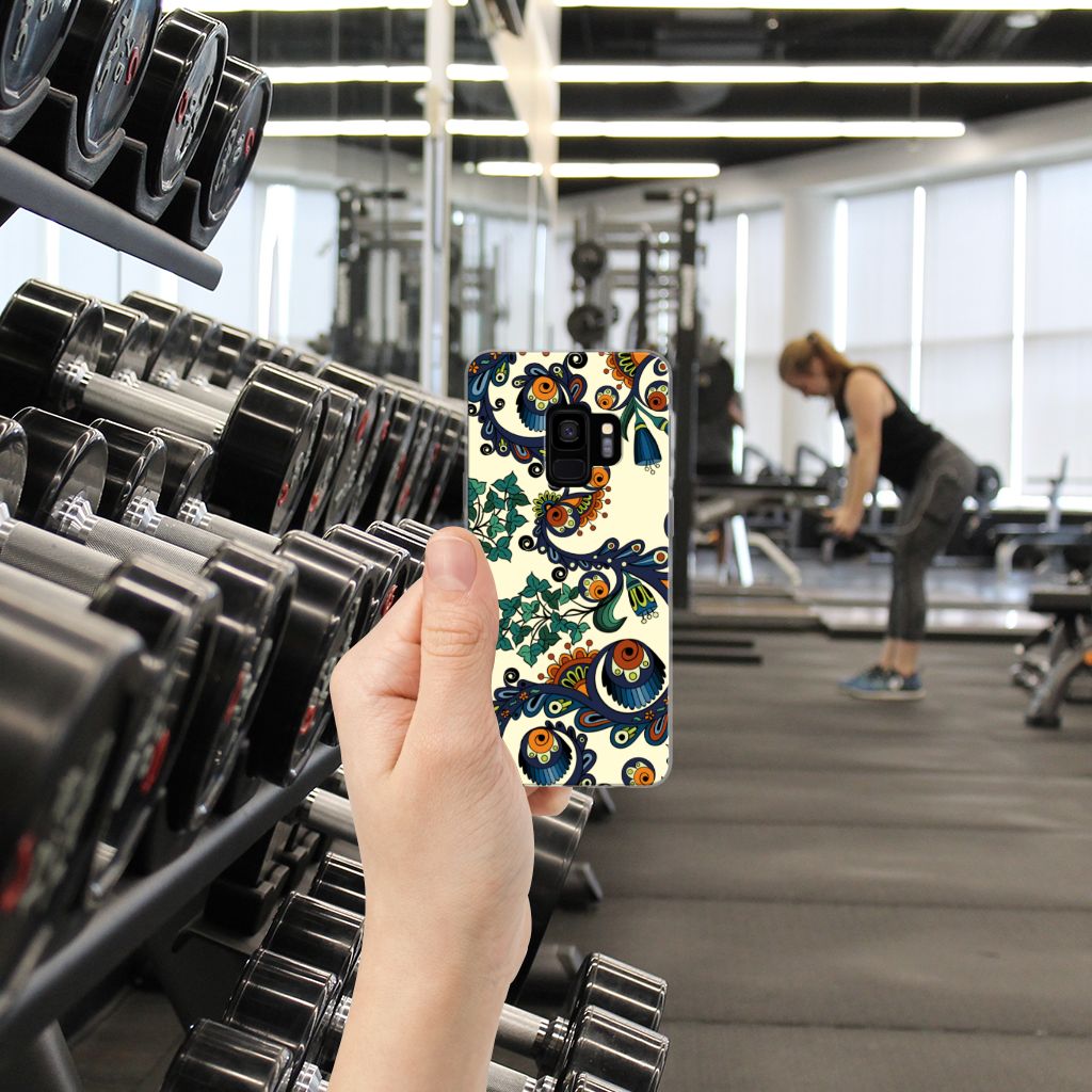 Siliconen Hoesje Samsung Galaxy S9 Barok Flower