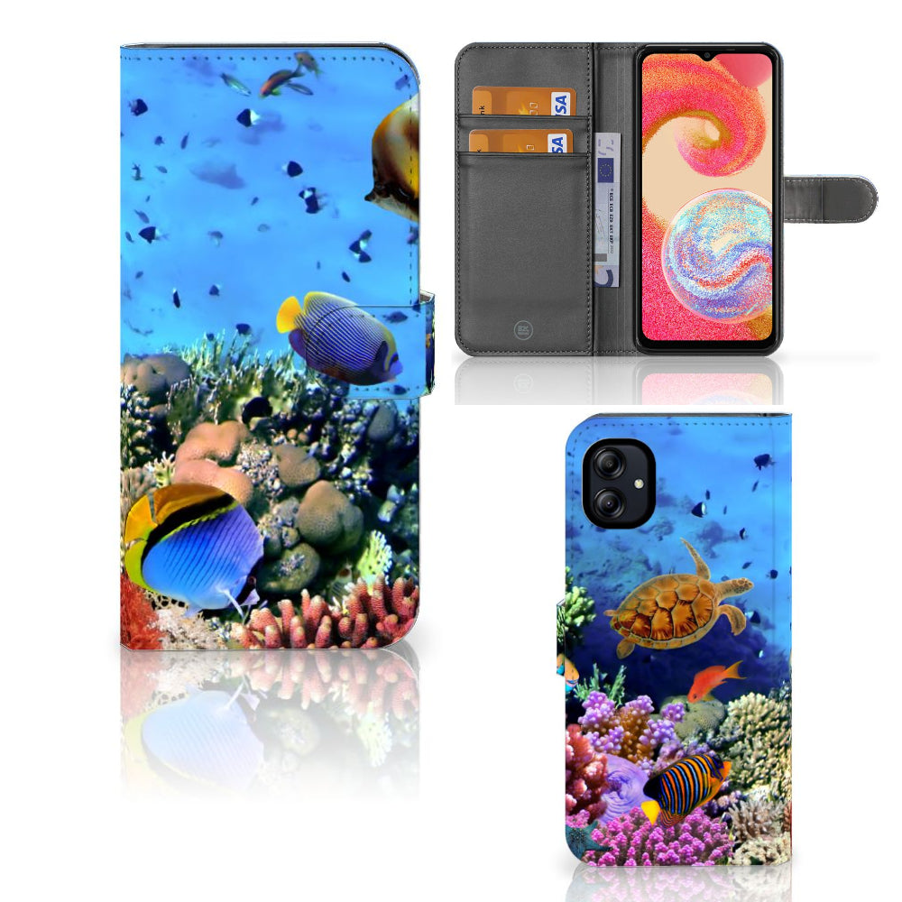 Samsung Galaxy A04e Telefoonhoesje met Pasjes Vissen