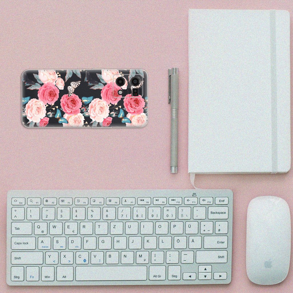 OPPO Reno7 4G TPU Case Butterfly Roses B2C Telecom