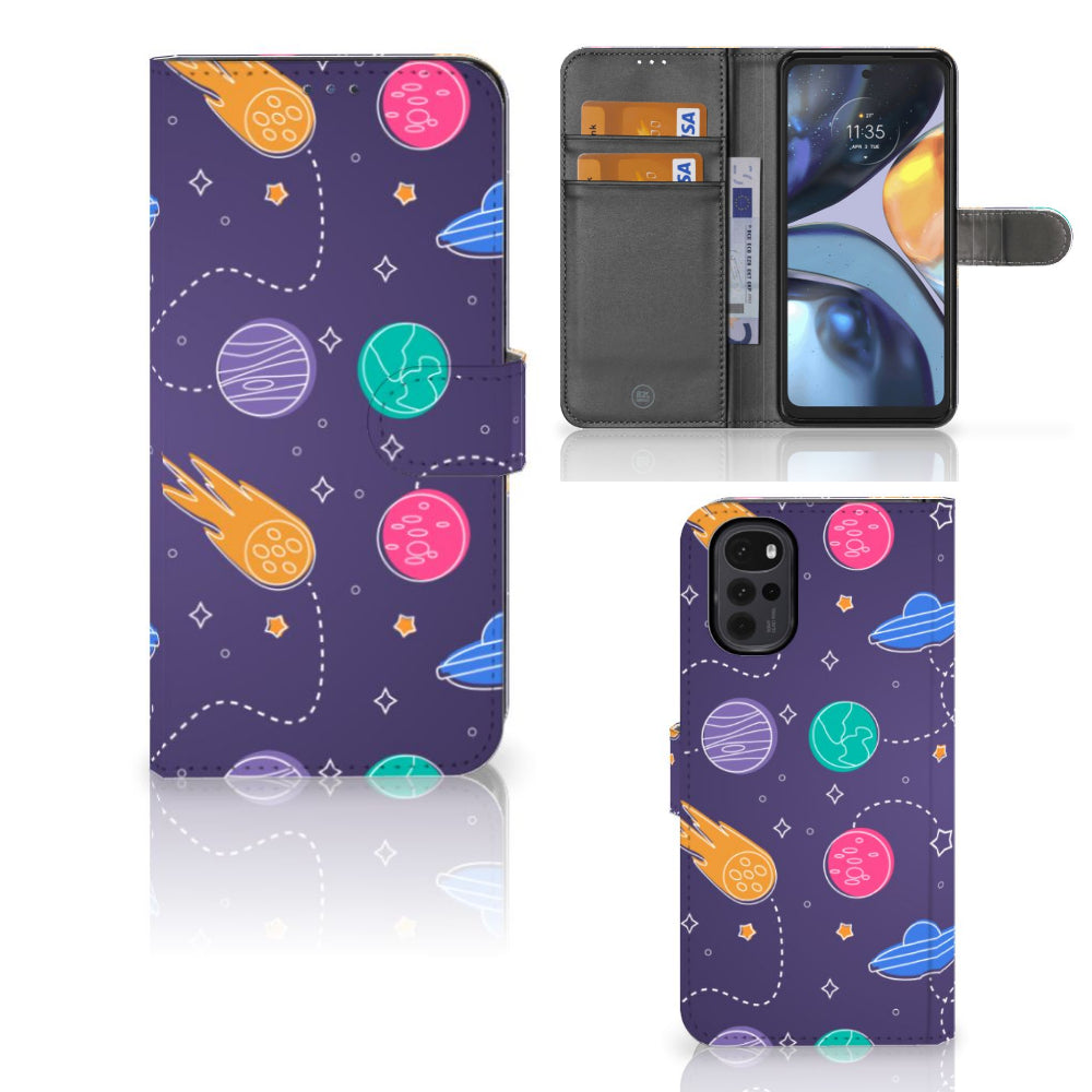Motorola Moto G22 Wallet Case met Pasjes Space