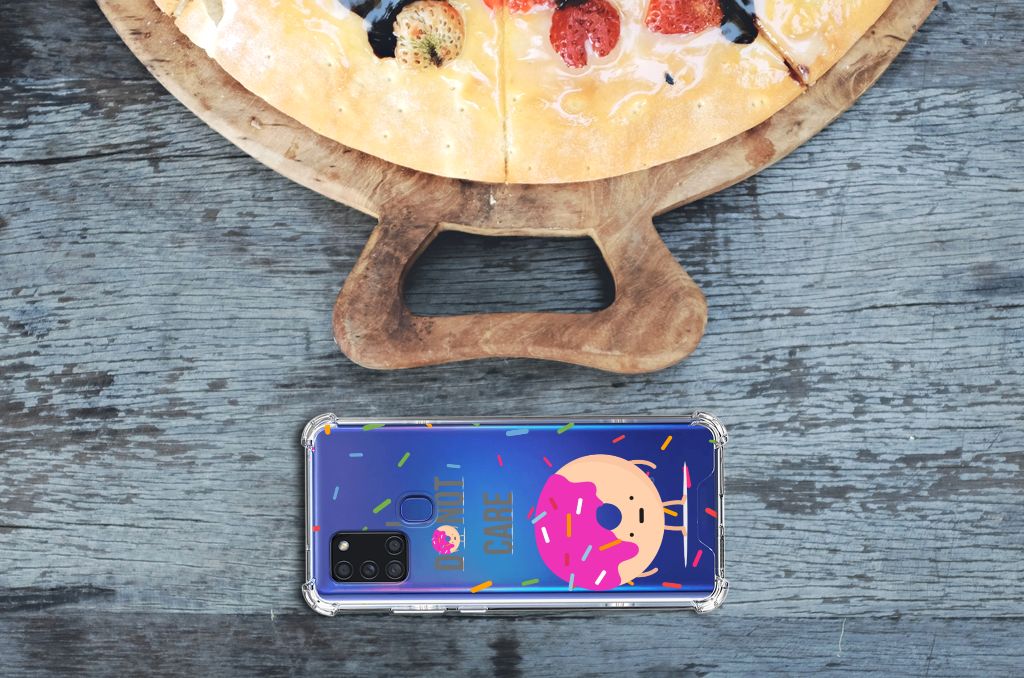 Samsung Galaxy A21s Beschermhoes Donut Roze B2C Telecom