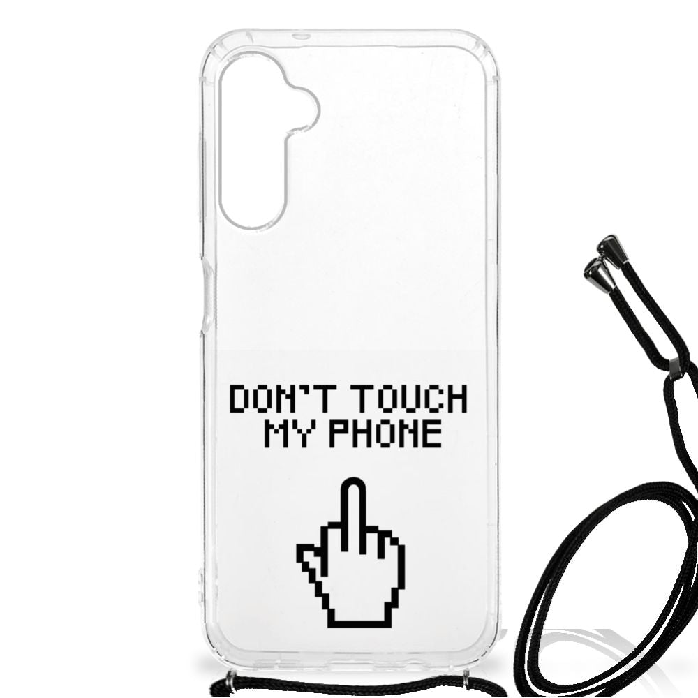 Samsung Galaxy A14 5G Anti Shock Case Finger Don't Touch My Phone - uniek ontwerp met anti-schok bescherming.