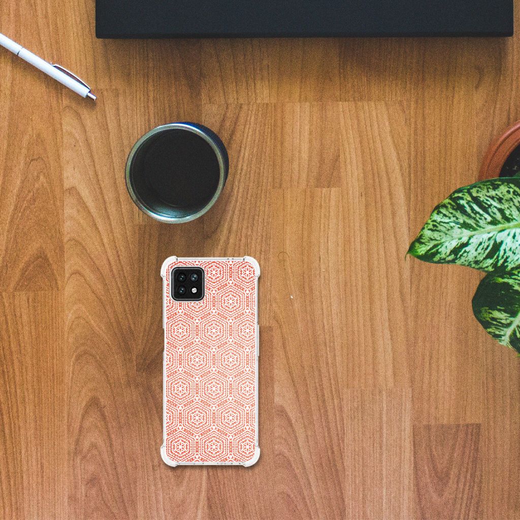 OPPO A53 5G | A73 5G Doorzichtige Silicone Hoesje Pattern Orange B2C Telecom